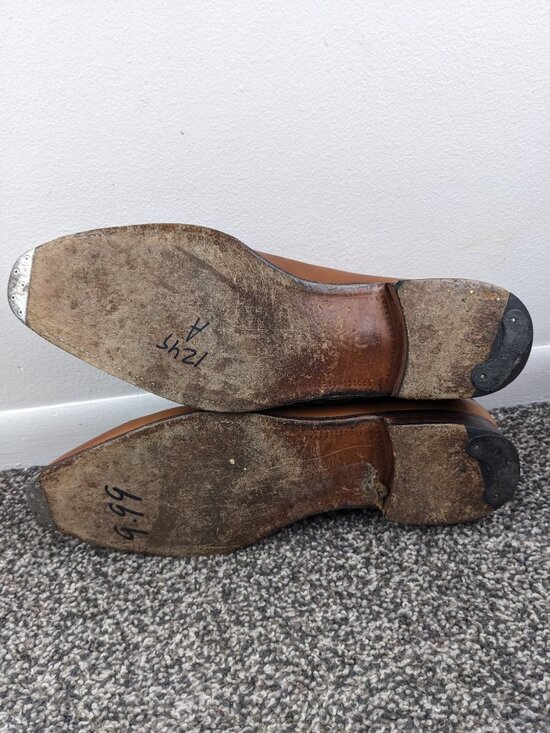 Carmina Cordovan Monk Strap Loafers Simpson Tanned Calf Goodyear Mens 11.5 80180